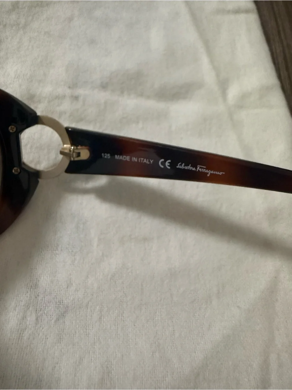 Salvatore Ferragamo Tortoiseshell Frame Sunglasses with Brown Lenses